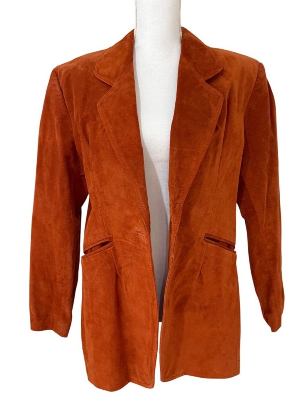Vtg J.Percy Marvin Richards Suede Jacket Burnt Orange Small ( Runs Big)